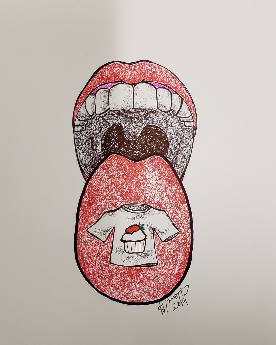 TheeChewels's tweet photo. I play with words like their G.I. Joe's π #Inktober2019 #Day25TASTY #TasteTee #Mouth #Art #PenArt #MarkerArt #Drawing #WIP #NoErasersAllowed #CHewels https://t.co/DfhzxDct4F