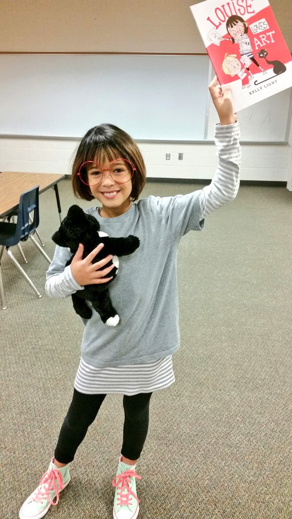 PapkeAndrew's tweet photo. Going into November...I am so thankful for this girl! #CharacterDay @BenignusKISD followed up by #halloween2019

@kellylight #LouiseLovesArt

Happy Halloween! https://t.co/RECRwvpfbK