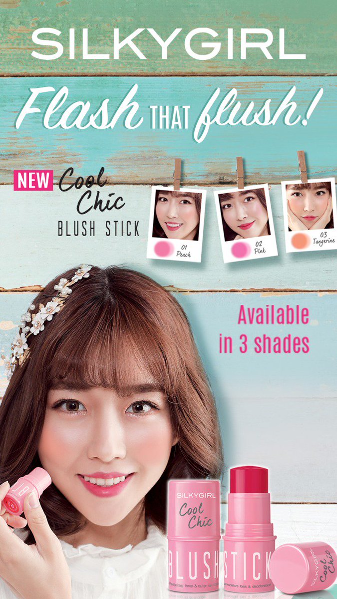 Flash That Blush dengan SILKYGIRL Cool Chic Blush Stick. Blush on dengan sensasi dingin dari extract Aloe Vera,aman untuk kulit sensitif dan Tahan lama. Dapatkan produk ini di seluruh toko kosmetik,Guardian, dan Matahari Dept. store di kota mu.
#silkygirlid #unleashyourconfidence