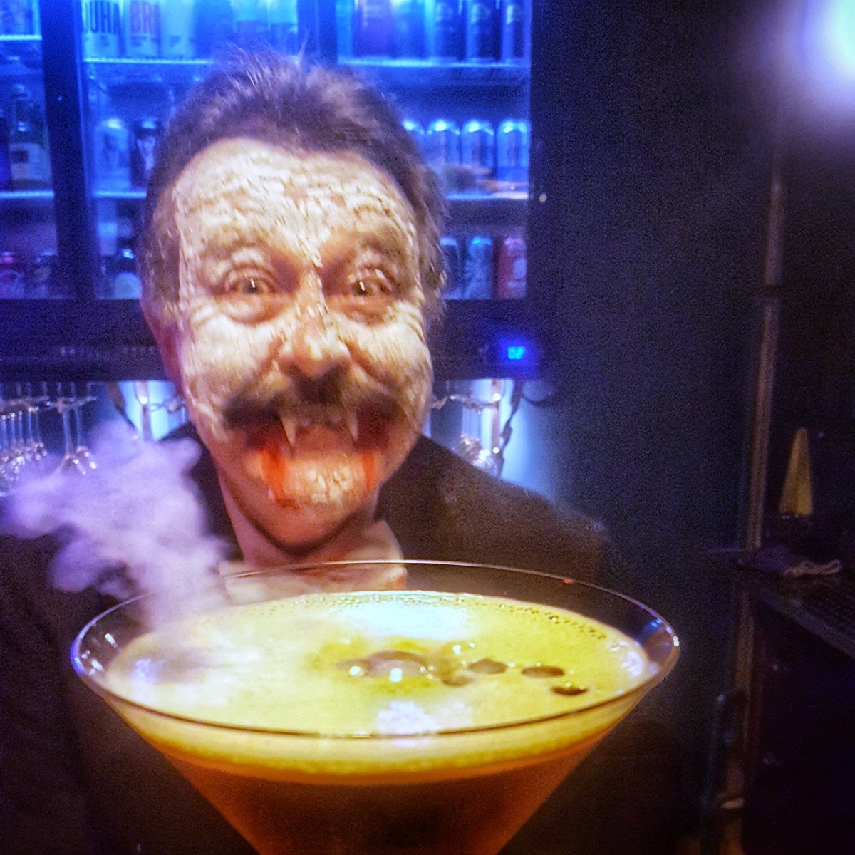 JumpingGoats's tweet photo. How fabulous was Halloween last night! We had The Joker (aka Lachy Stewart) playing us all sorts of crazy and singalong tunes, served by Count Dracula and a Black Cat and a Muggle, with a pair of Zombies winning best prize! #Halloween #MargateQLD https://t.co/s8m4y2w8Ru
