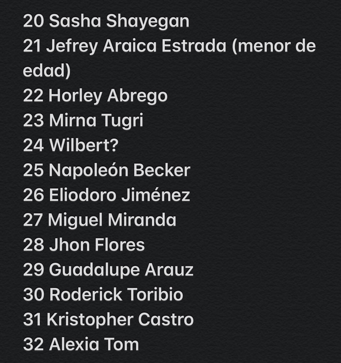 atenogenesR's tweet photo. Lista extraoficial de detenidos, información recopilada por redes de apoyo de derechos humanos https://t.co/QtAjzb9ISE