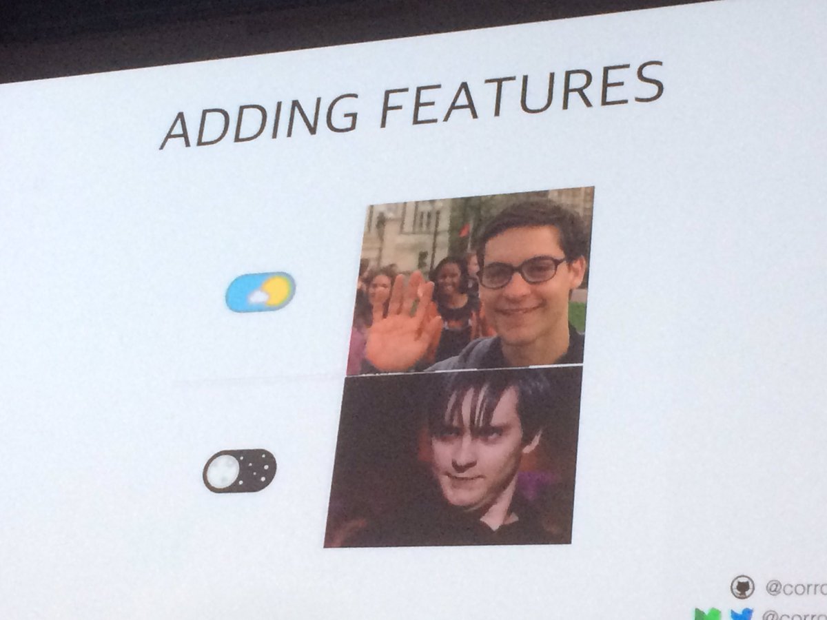 “Feature toggles are the best - just always be careful when removing them” - <a href="/corrodedlotus/">Eumir Gaspar</a> at #kiwiruby #KiwiCRAYGO