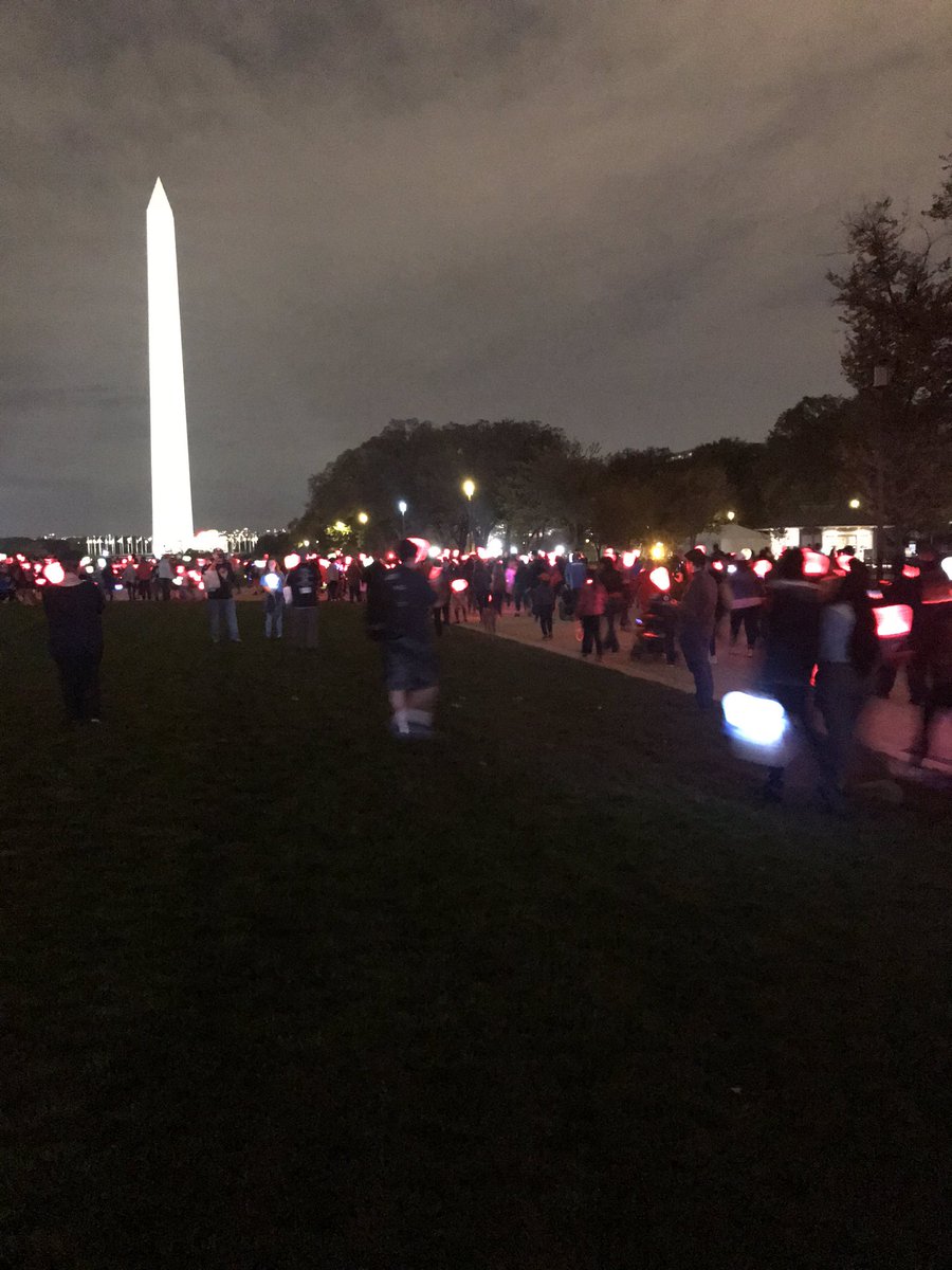 somethingbluedc's tweet photo. @LightTheNight I love the part when the message behind the white, gold and red lanterns are given and then watching each color separately light the night. It is such an emotional time. I watch my son light his white lantern &amp; 10 years of walks later, I still cry every time (him lower right). https://t.co/DeDY9dI6E1