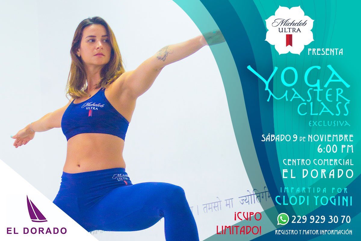 xeunoticias's tweet photo. Aún puedes registrarte a la #YogaMasterClass con Clodi Yogini. 

Centro Comercial El Dorado. 
Sábado 9 de noviembre. 

Patrocinado por @MichelobUltraMx https://t.co/ErGXF5DtZz