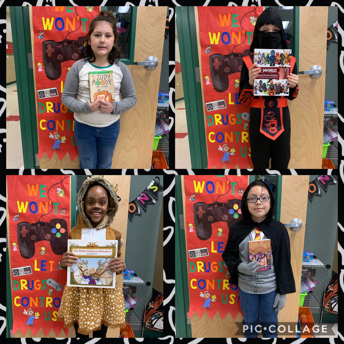 Mrs_SAlvarez's tweet photo. My cuties dressed up for Book Character Parade! #RedRibbonWeek #leadthecharge @NISDKallison https://t.co/1SP9YNGf3d
