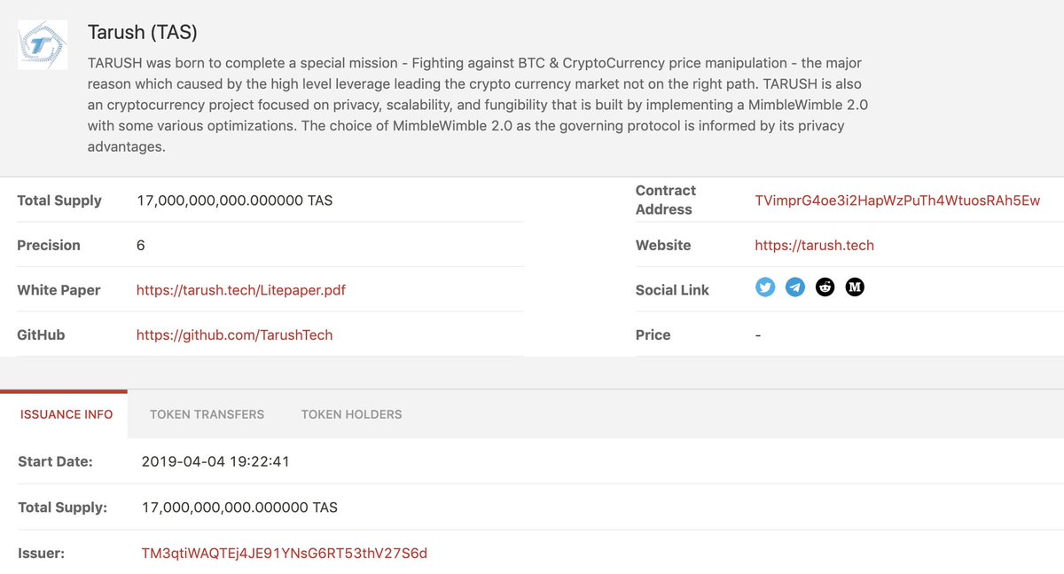 TarushTech's tweet image. 🔥1,000,000,000 TAS tokens were Burned in the Fourth Week

✅TxHash: tronscan.org/#/transaction/…

➡️Total Supply: 17,000,000,000 TAS

#Mimblewimble #Tarush $TAS