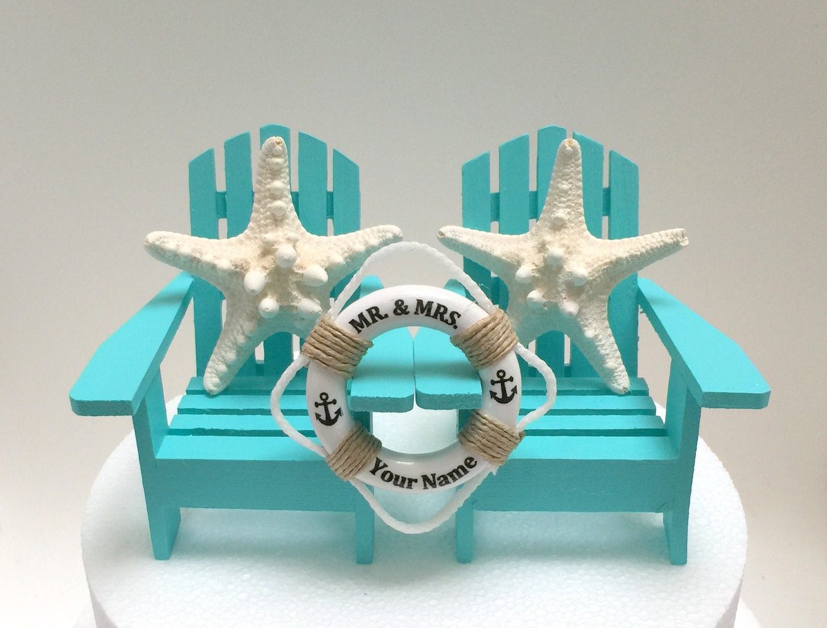 Excited to share the latest addition to my #etsy shop: Beach Adirondack Chair Wedding Cake Topper, Starfish Wedding Cake, Chair Cake Toppers,Nautical Wedding Chairs, Bahama Blue etsy.me/337duzd #weddings #decoration #chairweddingcake #adirondackchairs #destinat