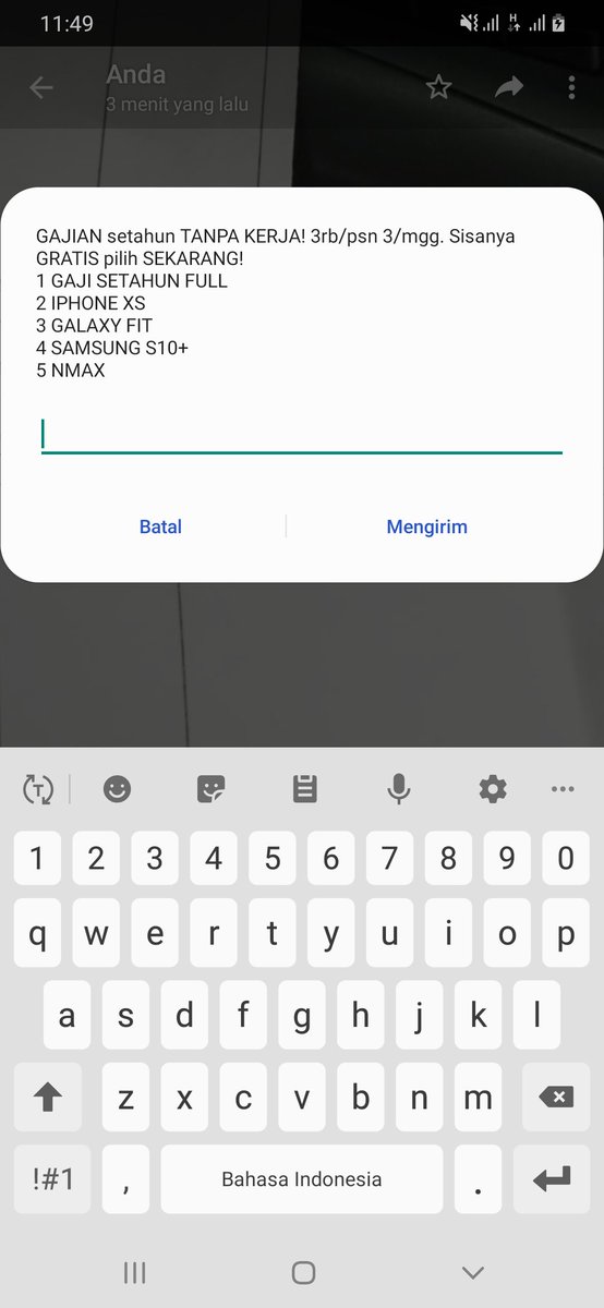 ionsgantz's tweet photo. @myXLCare sering muncul pop up beginian bikin bete saja. 
Mengganggu dan gak berfaedah https://t.co/I2cvsQbaUQ