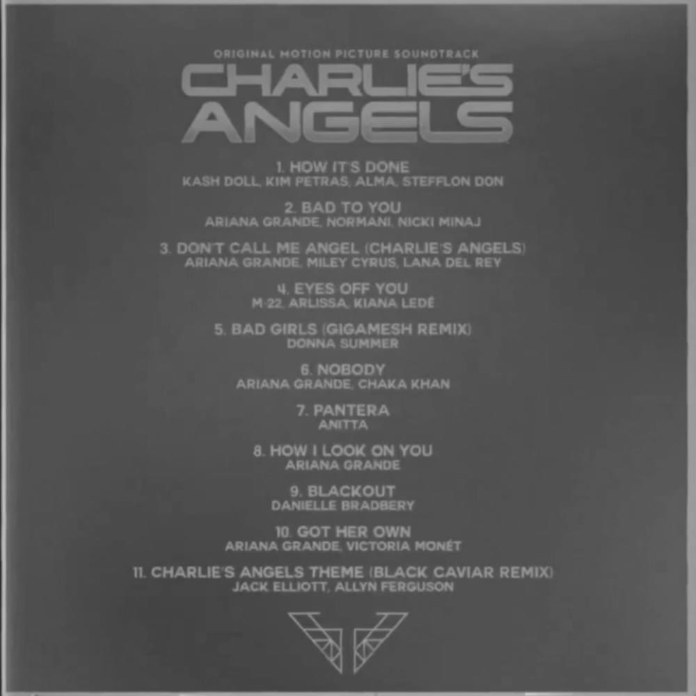 MusicNewsRumor's tweet photo. The #CharliesAngels Soundtrack executive produced by @ArianaGrande featuring new songs and collabs from @ArianaGrande, @Normani, @NickiMinaj, @LanaDelRey, @MileyCyrus, @VictoriaMonet, @DBradbery, @ChakaKhan + more is available now! Buy and stream here: https://t.co/XQREurklGO👼🏼 https://t.co/jDWNBow1ub