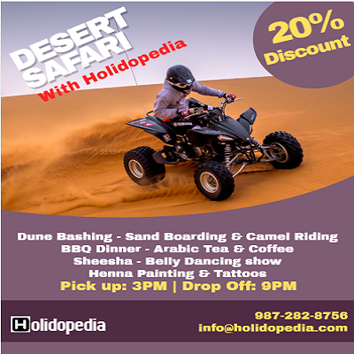holidopedia's tweet photo. Dubai Desert Safari with Bbq Dinner- Flat 20% off. ... Desert safari in Dubai: Explore best offers on Dubai desert safari tours and packages at Holidopedia. 

#dubai #dubaitourism #desertsafari #dunebashing #holidopedia #holidopediadmc #dmc #dubaidmc #camleride https://t.co/FasRlvB4Xj