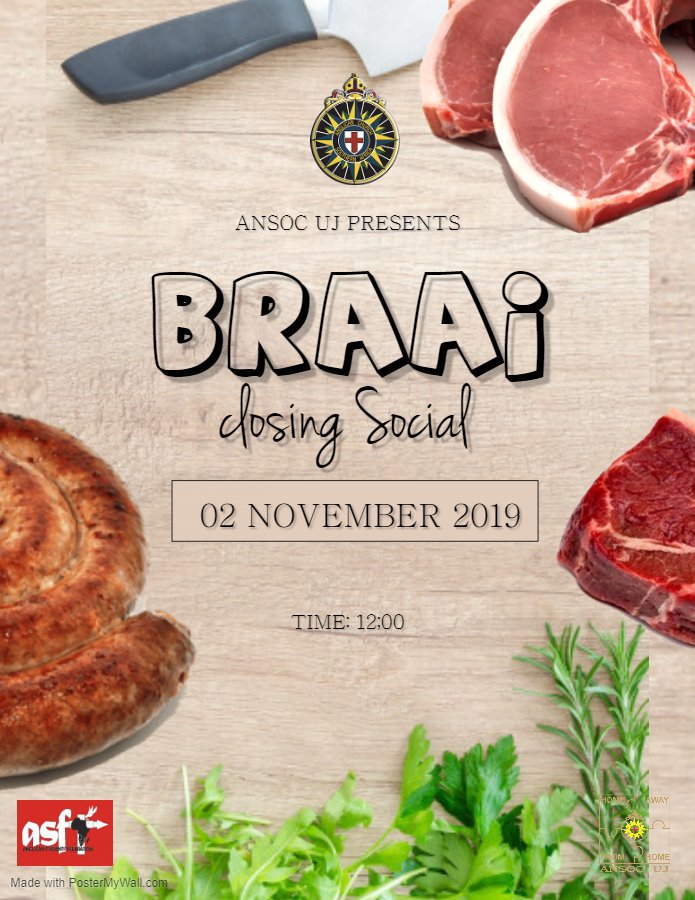 ANSOC_UJ's tweet photo. The theme is meat, we meat to meat... 🔥🔥🔥 https://t.co/0lDJHJF7Xm