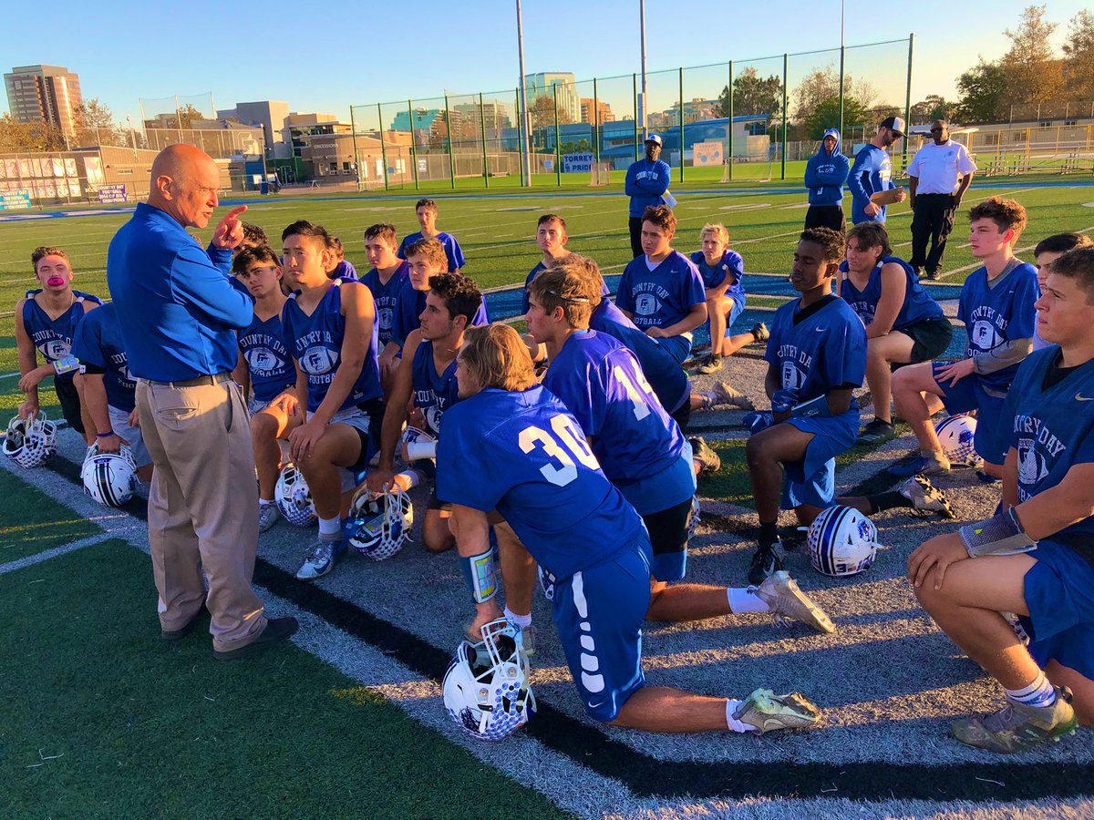 coach_hales's tweet photo. What an honor to have @LJCDS Head of School Dr. Krahn come out to give our @TORREYFOOTBALL #ThursdayCoachTalk! He shared how HS football shaped him as a #Leader. It’s all about #SeniorLeadership #FootballFamily and being a #TeamOfTeams! #LaserFocus #TunnelVision #TorreyPride https://t.co/3EZVs8pUWV
