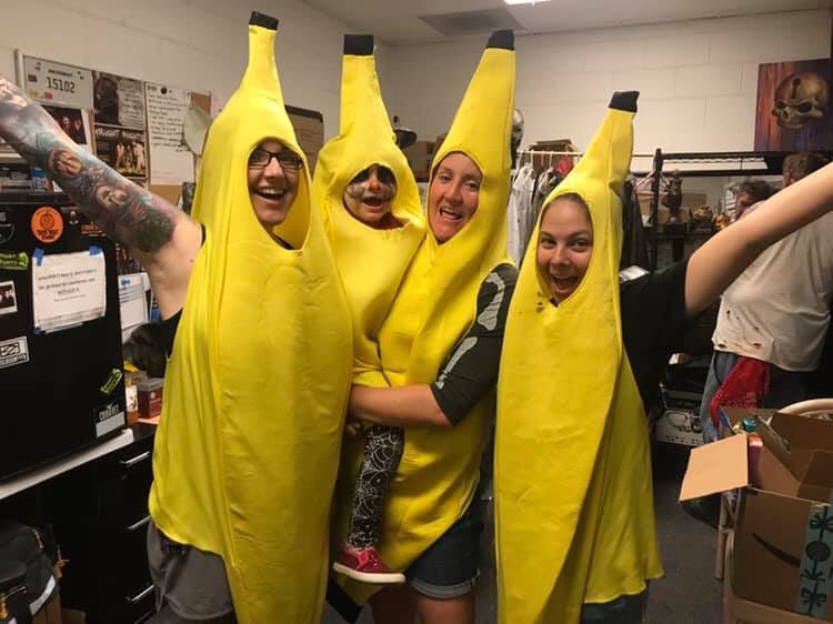 FrightNightsSFF's tweet photo. Come see the banana squad tomorrow night! #fn2019 #myfrightnights
#hauntedhouse #southfloridafair https://t.co/Ezr9G1iKCu