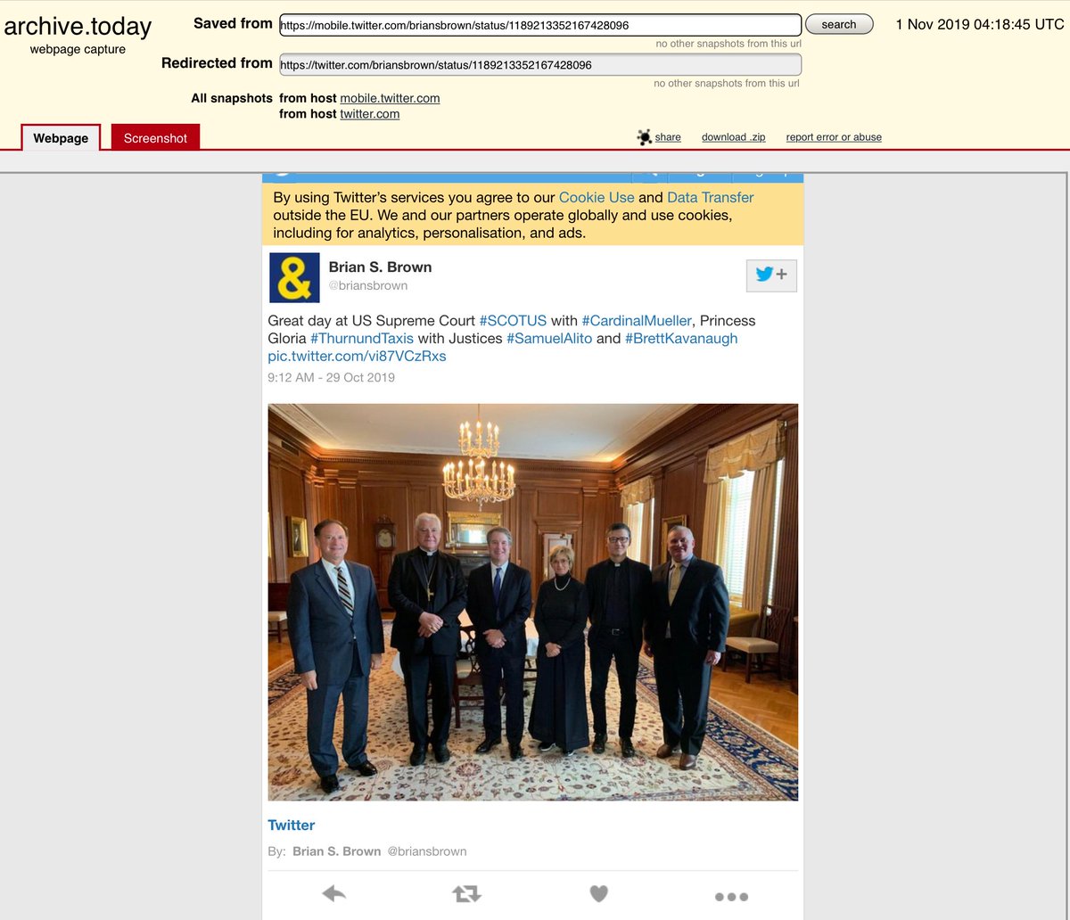 Justice Alito and Justice Kavanaugh SHOULD RECUSE THEMSELVES FORTHWITHFFS they posed for a “selfie” AFTER they had (likely an Ex Parte Meeting) with NOM’s President who then tweeted out the selfie.Archived in case that Jackhole deletes his tweet http://archive.is/zS1UC 