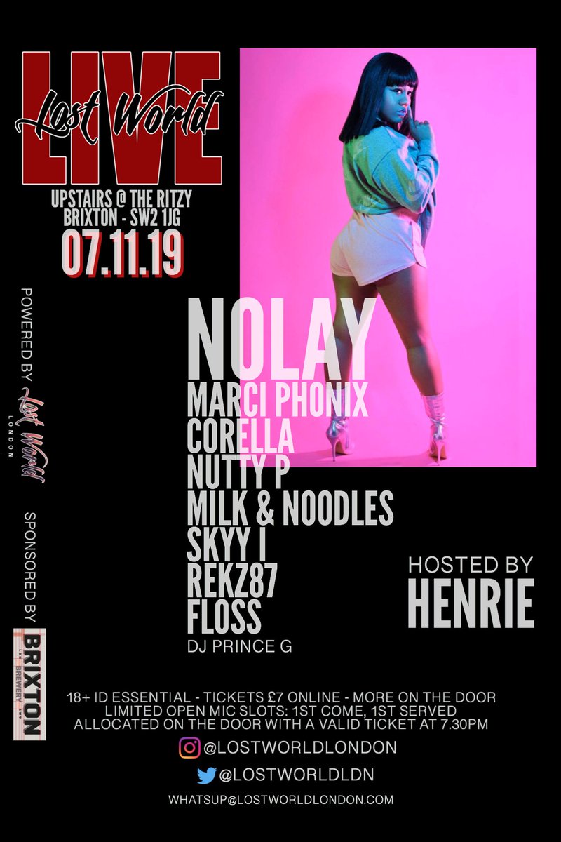 6 DAYS TO #LostWorldLIVE - <a href="/UpstairsRitzy/">Upstairs At The Ritzy</a>