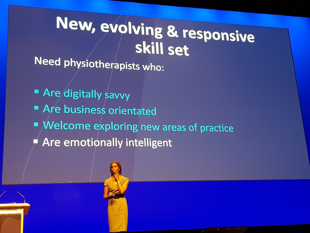 New skills for the future for all physios from <a href="/MelroseStewart1/">Dr Melrose Stewart MBE</a> #digitalAHPs #Physio19