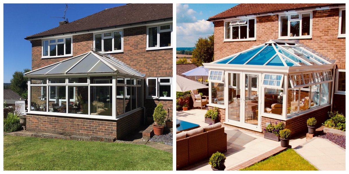 Ultraframe1's tweet photo. Read our latest case study here: https://t.co/CFeTwdnv5K
A 'Classic' before & after #Classicroof #beforeandafter #conservatories #conservatoryroofreplacement https://t.co/chO81S5AFT