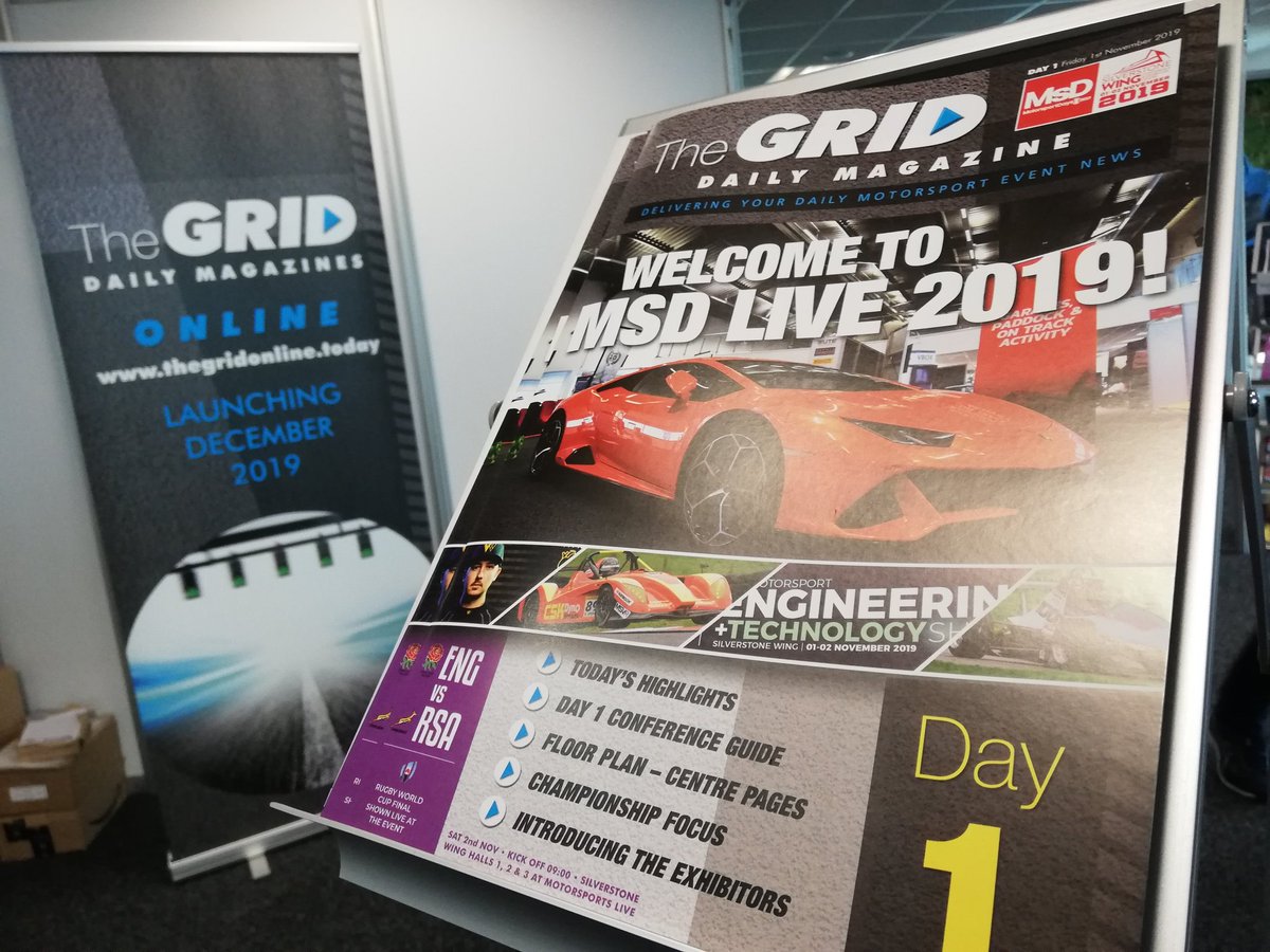 AliWilson76's tweet photo. Hot off the press! First edition of The Grid Dailies #MSDL #MsDLive #MsDLive2019 #MotorsportDays #GettingYouOnTrack https://t.co/40jcwvkJ0H