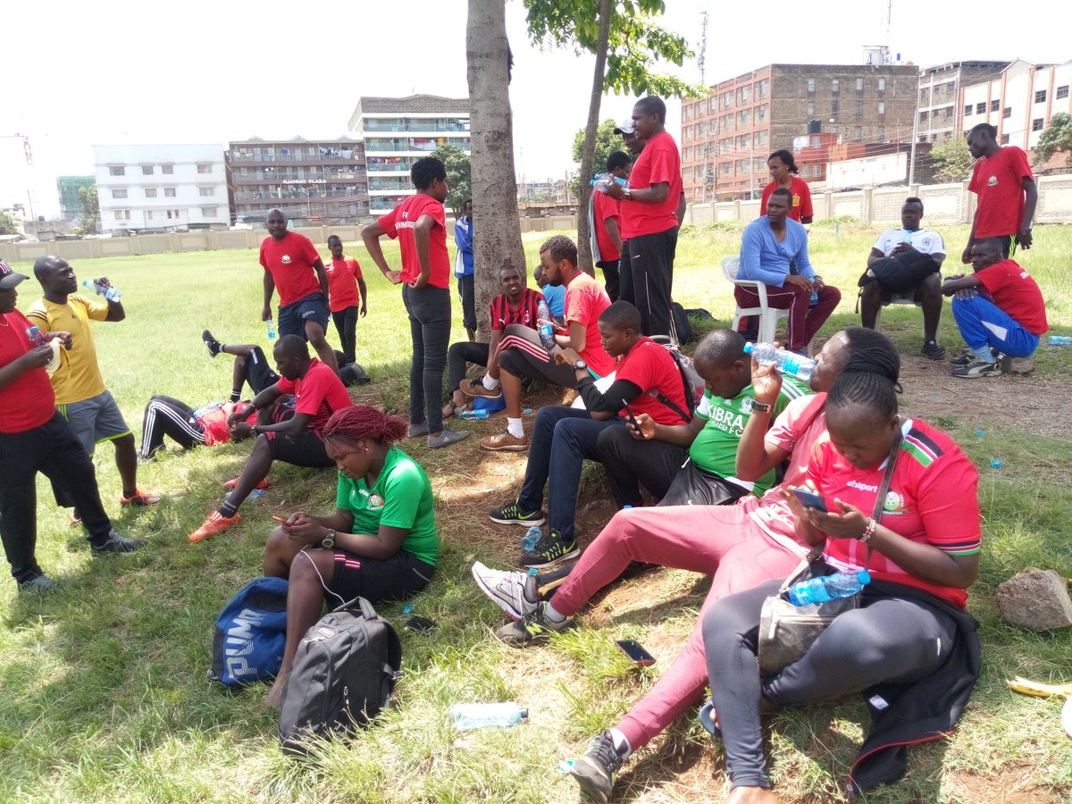 arnold_olando's tweet photo. Coaches from the CAF C License coaching course after a morning warm up  ahead of the closing ceremony of Nairobi edition of the ongoing CAF C License coaching course.@@polosa_5 @GhettoRadio895 @mojezzkabro @nicmuhando https://t.co/npL9FepbtM