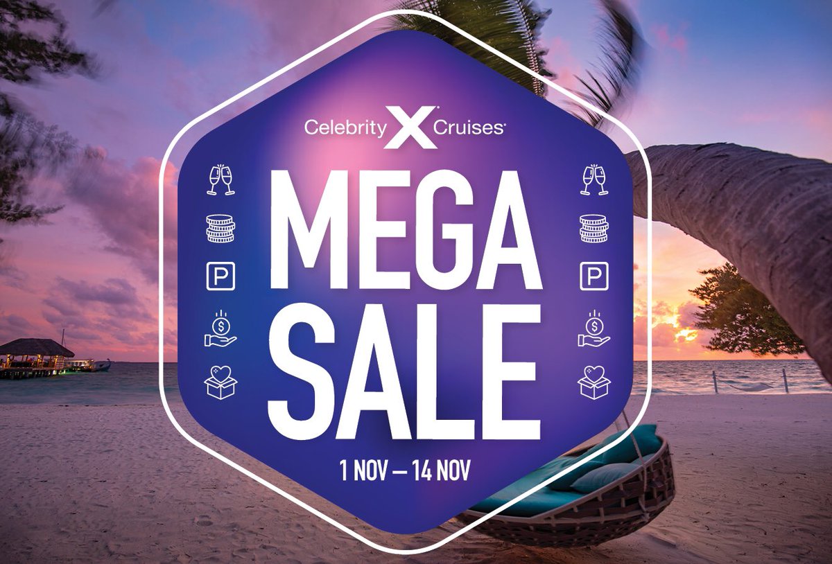 Cruise Club UK &amp; #CelebrityCruises
🥳 Mega Sale 🥳

🍸 Free Classic Drinks Package
🍫 Free Hotel Chocolat Hamper
💰 Free Onboard Gratuities
🚖 Free Southampton/Airport Parking
🤑 Free $300 On board Spend per cabin

⬇️
View Deals: cruiseclubuk.com/celebrity-crui…

Selected sailings only