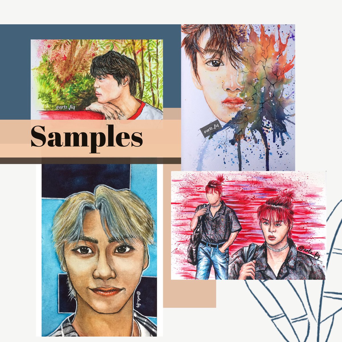 artz_fiq's tweet photo. Hi YALL!!! Im gonna open some slots for Comissions Watercolor Artwork!!! I will open for 5 slots this week!! If u guys interested plzz do pm or dm me now!! 
For now i will take for A5 &amp; 4R Size😅 
Price:
A5 for rm30 
Rules:
Photo must be in HD!!
Plzz retweet this😅😘🥰😍 https://t.co/lvoSSzLhgq
