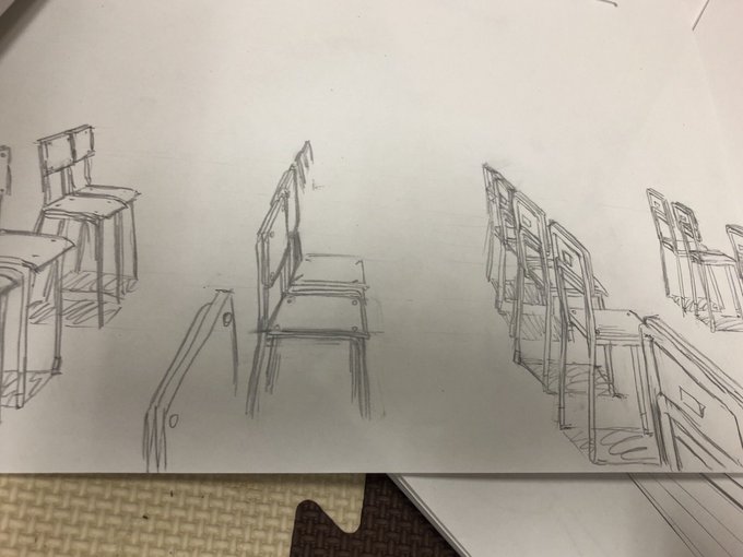 手書き感出したいから描いてくれ!って言われた背景メチャクチャがんばったからメチャクチャ褒めてほしい クリンナップこれからだけど 