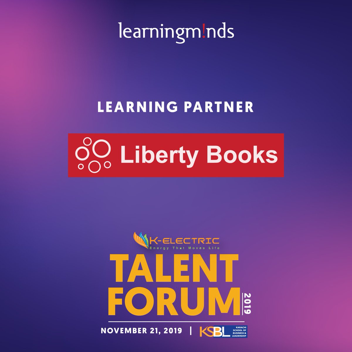 LMGonline's tweet photo. [Talent Forum 2019, Sponsors &amp; Partners]
We’re thrilled to announce Liberty Books as our #LearningPartner for #TalentForum2019.
Book your tickets for #TF2019 by contacting us at events@learningmindsgroup.com or 0335-0327788.
#LearningMinds #LearningForLife https://t.co/5JhojisKip