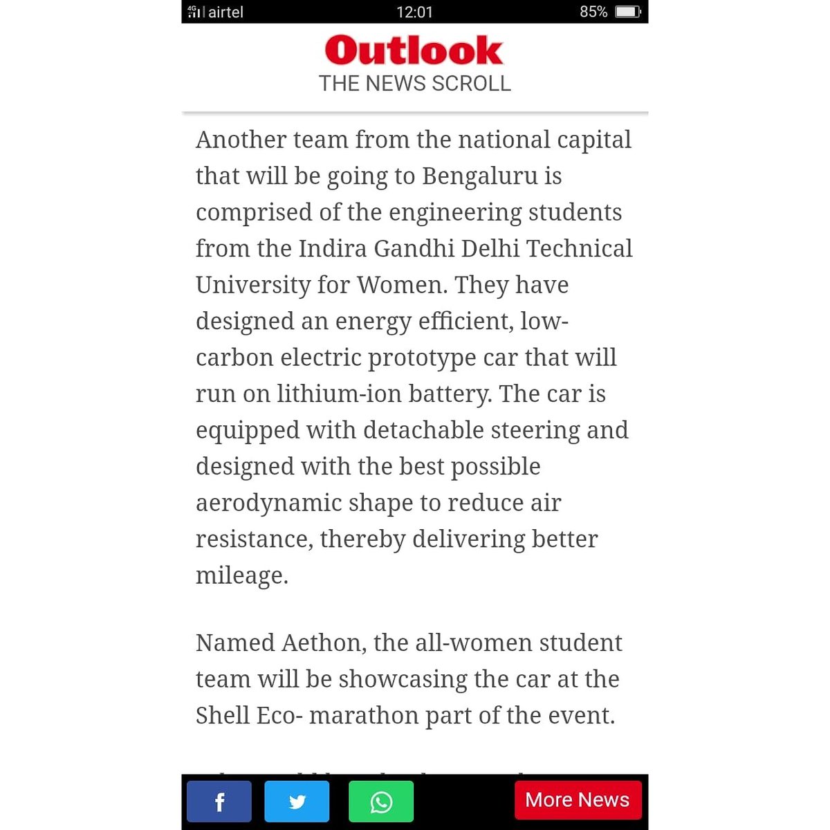 TAethon's tweet photo. We are happy to share this new article with you all which is featured by outlook.✨
Please go through the following link:-
https://t.co/3qosHBOoSM
 #shellecomarathon #shellecomarathonasia #makethefutureshell #teamaethon #teamspirit #gogirls #womenempowerment #girlpower https://t.co/OlneDClsTO