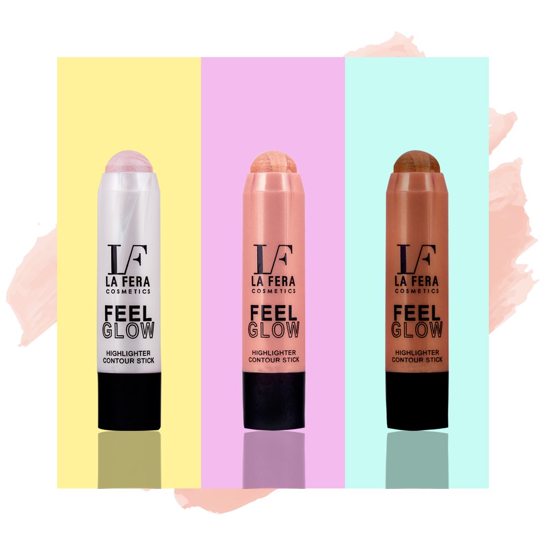 Feel Glow Contour Stick içeriğinde bulunan nemlendirici özler sayesinde yumuşacık bir yapıya sahiptir. Bu sayede uygulama kolaylığı sunar ve gün boyu tazeliğini korur. #lafera #laferacosmetics #makyaj #makeup #beauty #makeupjunkies #makeuplovers #highlighter #contourstick