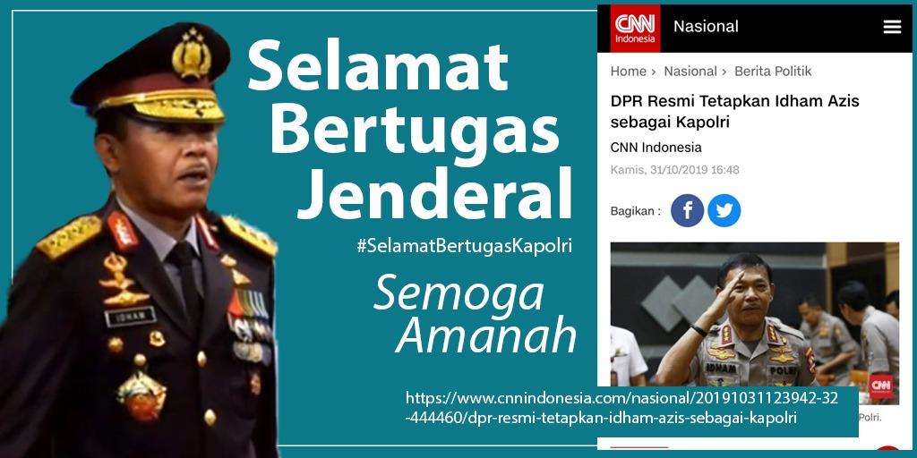 Dukungan Tokoh Nasional kepada Jenderal Pol Idham sebagai Kapolri

#SelamatBertugasKapolri