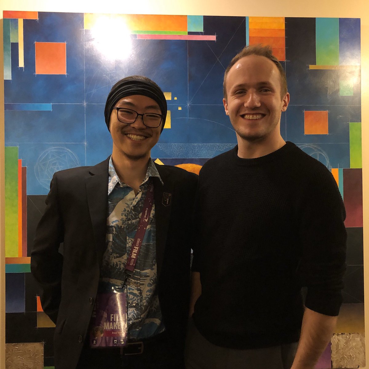 bruce_tetsuya's tweet photo. Knives Out is a riot! @rianjohnson you are an absolute madman, thank you for this film (&amp; your puns)  🔪#KnivesOut #DenverFilmFestival https://t.co/gwGHWqFTrQ