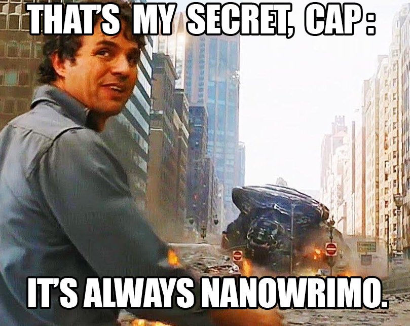lukemaynard's tweet photo. Now that it's after midnight, I'm #Writing a bit in solidarity with my #NaNoWriMo2019 friends. But with an intensive #LawPracticeProgram on the go and a bar exam in 5 days, you'll forgive me if I don't play to win this time.
Luckily, we #writers have an important secret: https://t.co/RPykh6nip1