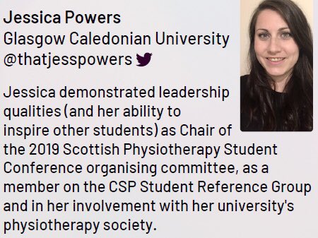thecspstudents's tweet photo. Today is the day #Physio19 

Student contribution awards nominees 🤩 https://t.co/whrwvltFDz