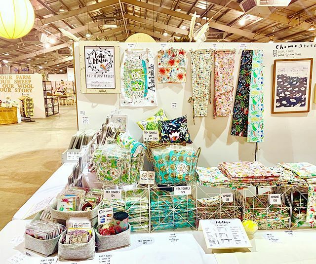 KateMasonArtist's tweet photo. Very excited to launch my own fabric collection today. I only have a little of each fabric to test the waters. Cut into 1m lots. 3 styles. Of course I have more at home &amp; can take orders. And new tea cup tea towels too! Now open! #bowerbirddesignmarket #… https://t.co/gheCs3AT0K https://t.co/ToFYR44epi