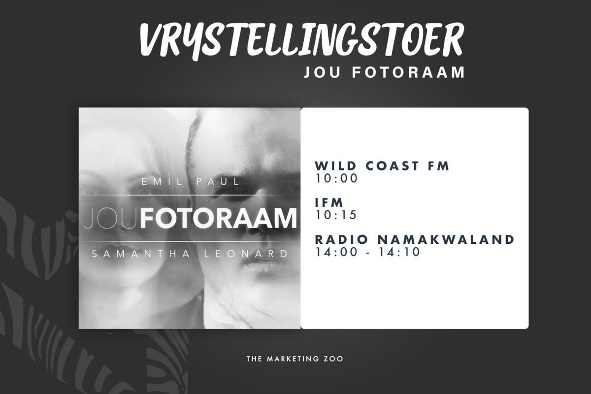 Volg vandag die vrystellingstoer van @emilpaul_sa &amp; <a href="/samleonard_1/">Samantha Leonard</a> se duet ‘Jou Fotoraam’. 🎶
Die enkelsnit is reeds digitaal beskikbaar en ons deel binnekort die musiekvideo met julle. 

Laat weet ons wat julle dink! 

<a href="/WildCoastFM/">Wild Coast 98.6 FM</a> 
<a href="/ifm102/">IFM102.2Official</a> 
#RadioNamakwaland