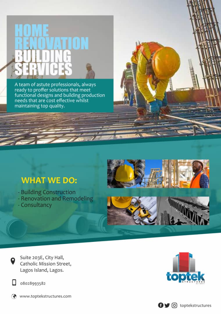PabloHoggs's tweet photo. For your best Interior & Renovation, here's your best PLUG in town. You're getting nothing but the BEST and a trial will sure convince YOU because it convinced OTHERS..
Website: https://t.co/PowijK7rwm
Phone: 0802-899-3582
Twitter Handle: @toptekstructures
#ExcellentDelivery https://t.co/4pln36LRjV