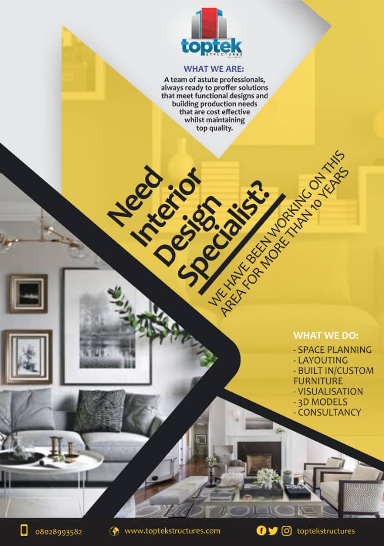 PabloHoggs's tweet photo. For your best Interior & Renovation, here's your best PLUG in town. You're getting nothing but the BEST and a trial will sure convince YOU because it convinced OTHERS..
Website: https://t.co/PowijK7rwm
Phone: 0802-899-3582
Twitter Handle: @toptekstructures
#ExcellentDelivery https://t.co/4pln36LRjV