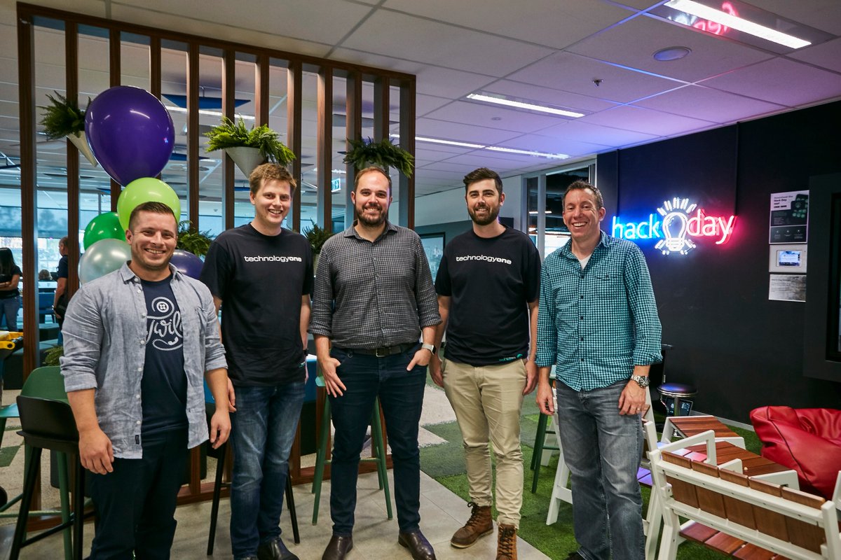 TechnologyOne's tweet image. Thanks to @twilio’s Chris Lazzari, Chris Kendall and Kris Payne for attending #TechOneHackDay 10 to mentor and collaborate with our teams on some incredible hacks!