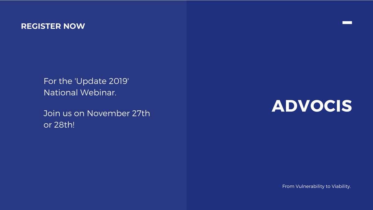 AdvocisPeelHalt's tweet photo. “Join us on November 27th or 28th for this informative webinar!”
Please visit https://t.co/l7hQYPj8FI
#advocis #webinar #update2019 #financial #advisor #business #chapter #members #viability #clients #corporate https://t.co/FtINp89Rho