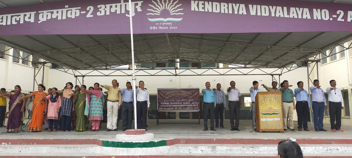kv2armapur's tweet photo. Pledge on Vigilance Awareness Week 2019 https://t.co/rgwhcRtpMm