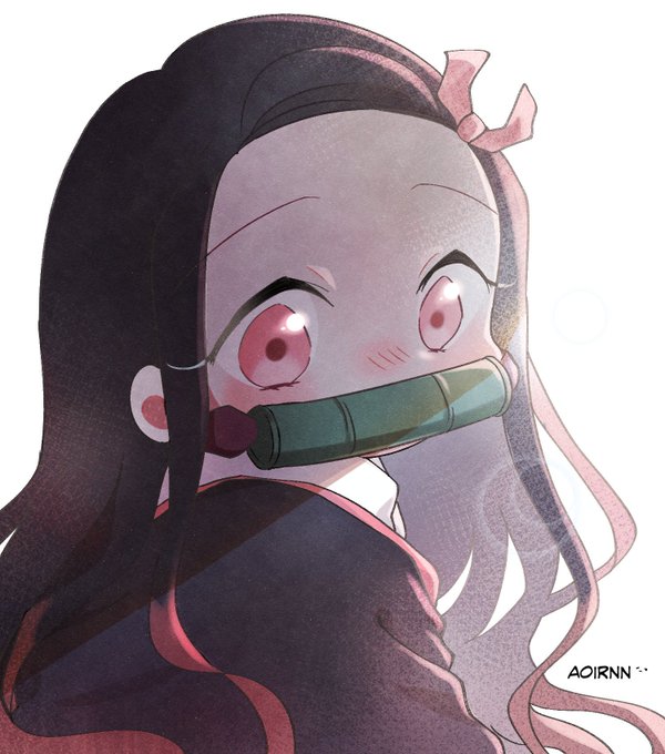 Aoi | comm openさんがTwitterに投稿した竈門禰豆子(鬼滅の刃)のイラスト。