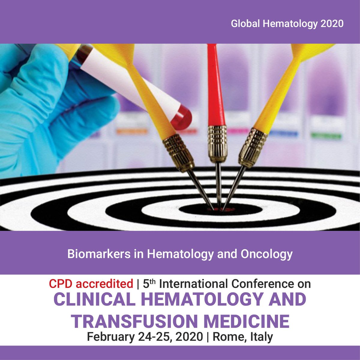 GHematology's tweet photo. Announcement: Join the upcoming conference #Global_Hematology_2020 in Rome in the month of February 24-25, 2020.
Visit: https://t.co/AaXDwHq96S
Key topics: #Organ_Specific_Cancer #Stem_Cell_Therapy #Cord_Blood_Transplantation #Clinical_Hematology #BiomarkersinHematologyOncology https://t.co/V3yPMhb96S