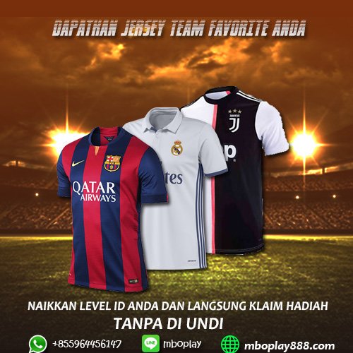 MboPlay's tweet photo. Dapatkan Jersey Team Favorite Anda !!
Caranya Naikkan Level Pada Akun ID, Jika Kurang Mengerti Boleh Kabarin kami di MBOPlay

➡ WA : +855964456147
➡ IG : mboplay88
➡ Link Alternatif : www,mboplay888,com

#mboplay #bola #jerseybola #jersey #taruhanbola #sbobet #judibola https://t.co/5Yq9vuiQW2