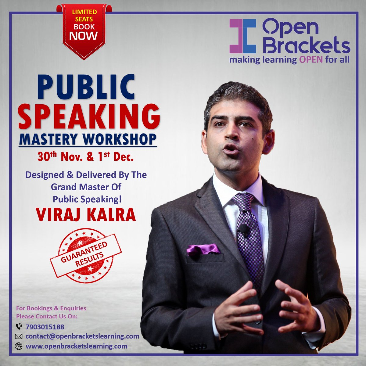 virajkalra's tweet photo. Invest 2 days with me and take your 'public speaking' game to a whole new level - Impress, impact & influence like a champ!
Small group, highly personalized feedback & suggestions, experiential and hands-on.
#newageleadership #openbrackets #publicspeaking #virajspeak https://t.co/LRcAbUDTky