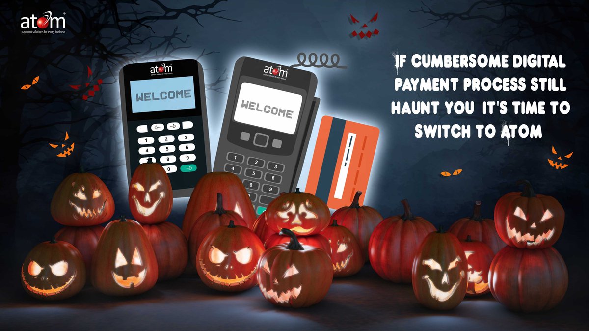 nttdatapayments's tweet image. This #Halloween do not be TRICKed by cumbersome payment process. TREAT yourself to #atomtech products and services!
