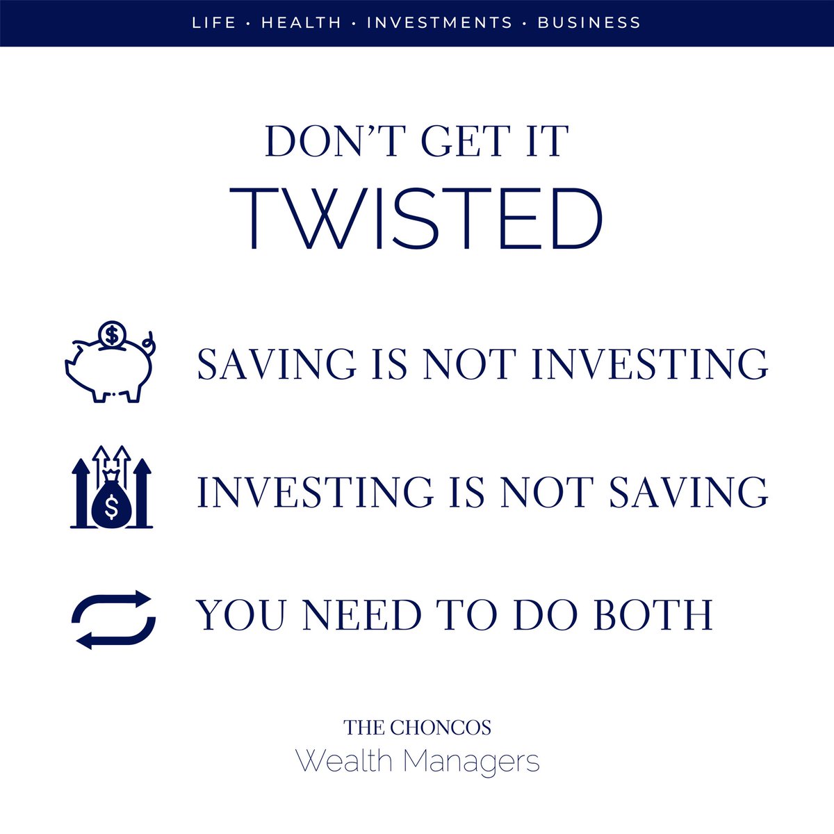 TheChoncos's tweet photo. Happy Friday! [A THREAD]

Always remember that there is a difference between Saving &amp; Investing!

Investing is the act of putting money into financial schemes, shares, property, or a commercial venture with the expectation of achieving a profit. https://t.co/gQ8KIJUCmT