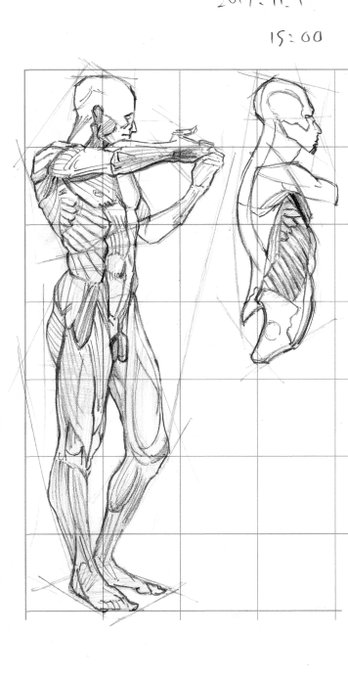 最近は延々とアナトミー模写やってます。本一冊分はやりたい。サボらないぞ 