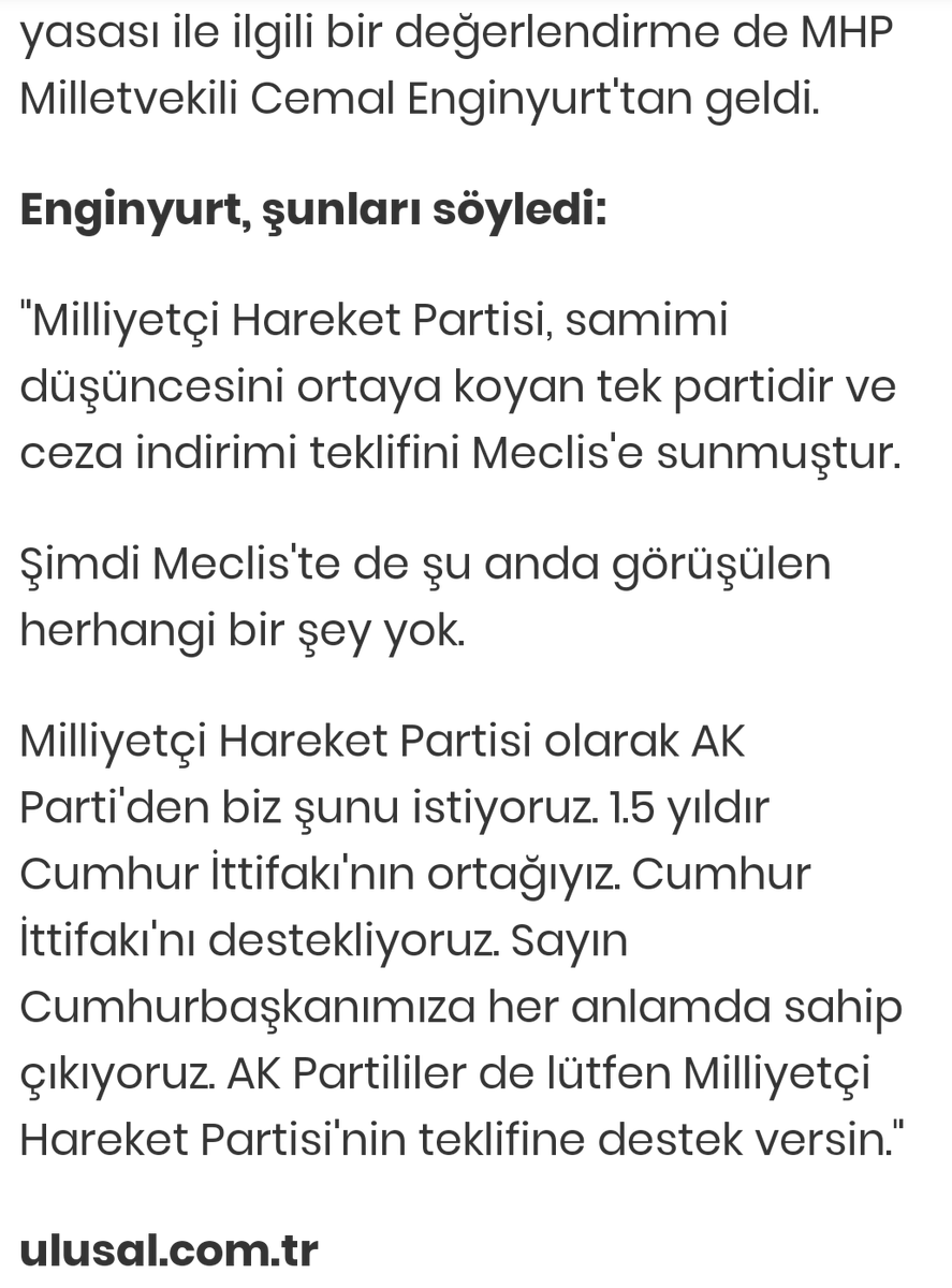ozgurirade06's tweet photo. Cemal Enginyurt; "Cumhurbaşkanımıza her anlamda sahip çıkıyoruz, Ak partililerde lütfen Milliyetçi Hareket Partisi nin teklifine destek versin"

Paylaşalım lütfen.

@Akparti @abdulhamitgul @omerrcelik @nacibostanci @mehmedmus @mehmetucum @bybekirbozdag @yilmaztunc @Hayati_Yazici https://t.co/GgGz0zpOP0