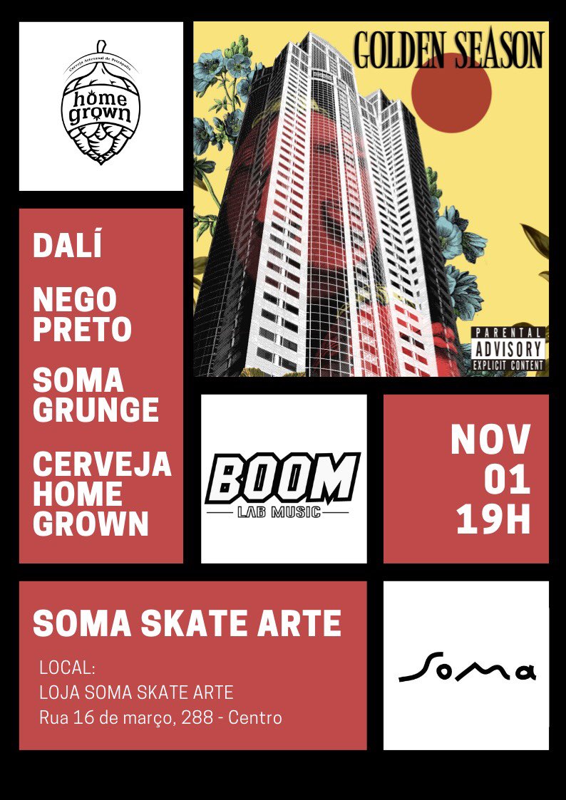 BoomLabMusic's tweet photo. Hoje show de estreia na Soma Skate Arte!!
Sobre a estreia de ontem Golden Season!
Confira o álbum no link da Bio e aprecie!!
Nos vemos hoje as 18!!
#boomlab #petropolisrj #rua16demarço https://t.co/FhLKAB2dPE