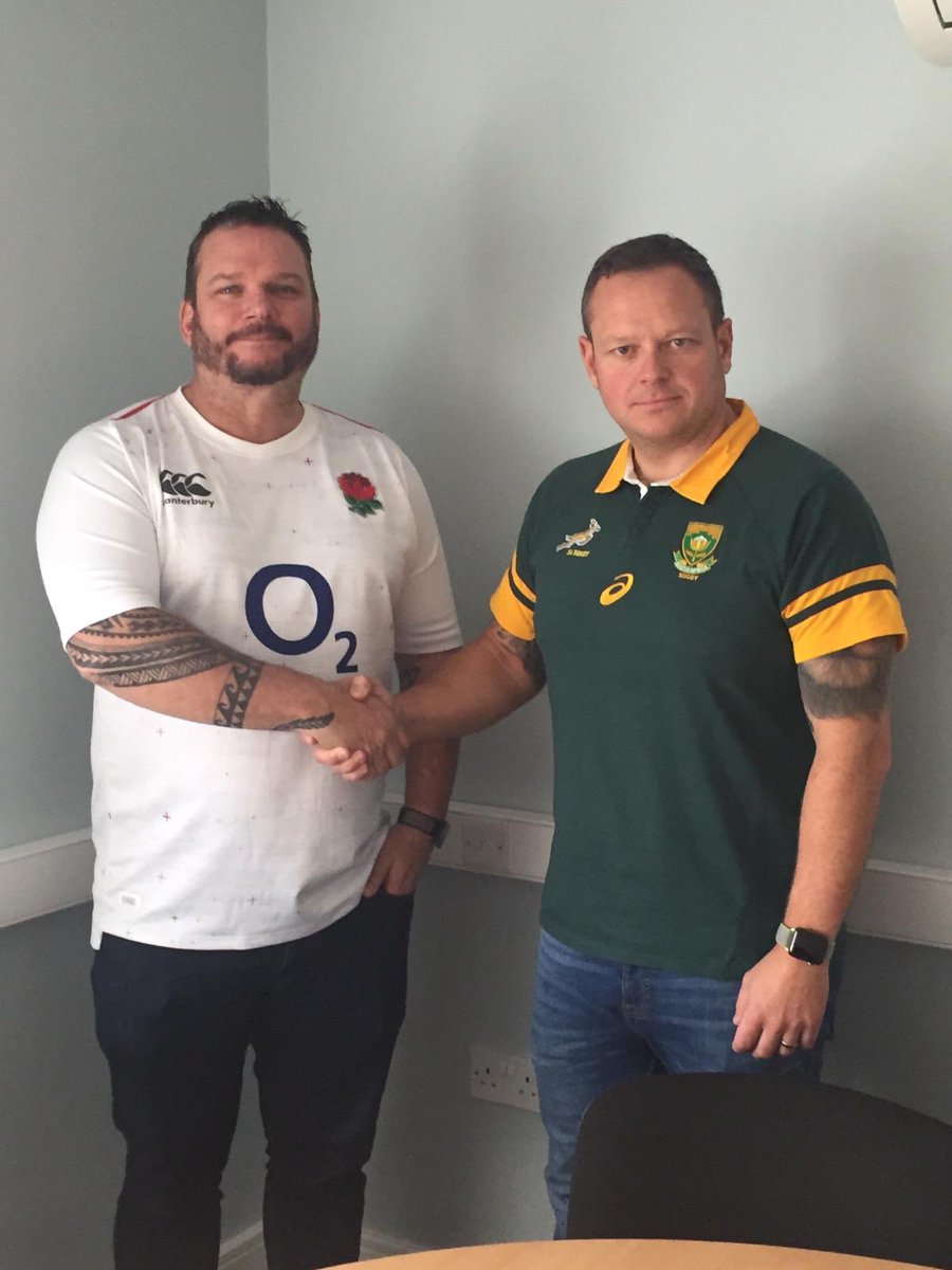 CompartmentFire's tweet photo. A bit of pre Rugby World Cup Final camaraderie in the office today, showing support for each others team #shirtswap #rugbyworldcup #wereinthefinal #maythebestteamwin #dressdownfriday

Good Luck to both teams 🏴󠁧󠁢󠁥󠁮󠁧󠁿 🇿🇦 🏉 https://t.co/jJVK1nMLgH